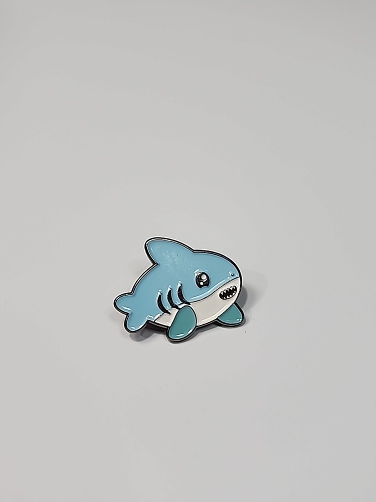 Blue Cartoon Shark Lapel Pin