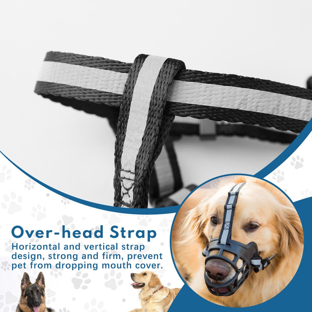 Adjustable Muzzle A Breathable Basket Mask For Large Dogs To Stop Barking USA