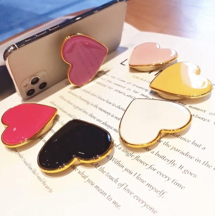 Phone Holder Grip Heart Shape