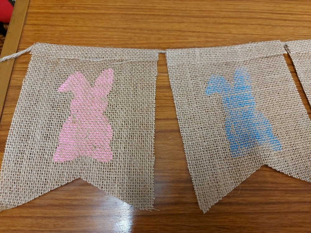 Easter Bunny Jute Bunting, Flags