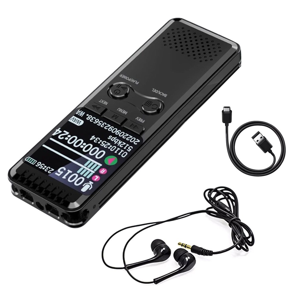 32GB Digital Voice Recorder Playback Device Lectures Activated Audio Recorders