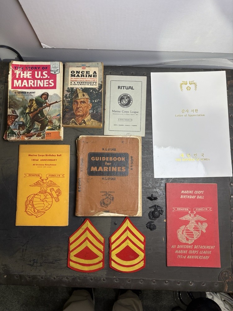 Named USMC Marine Corps League Commandant Lot Uysase 1949 Guidebook + Docs