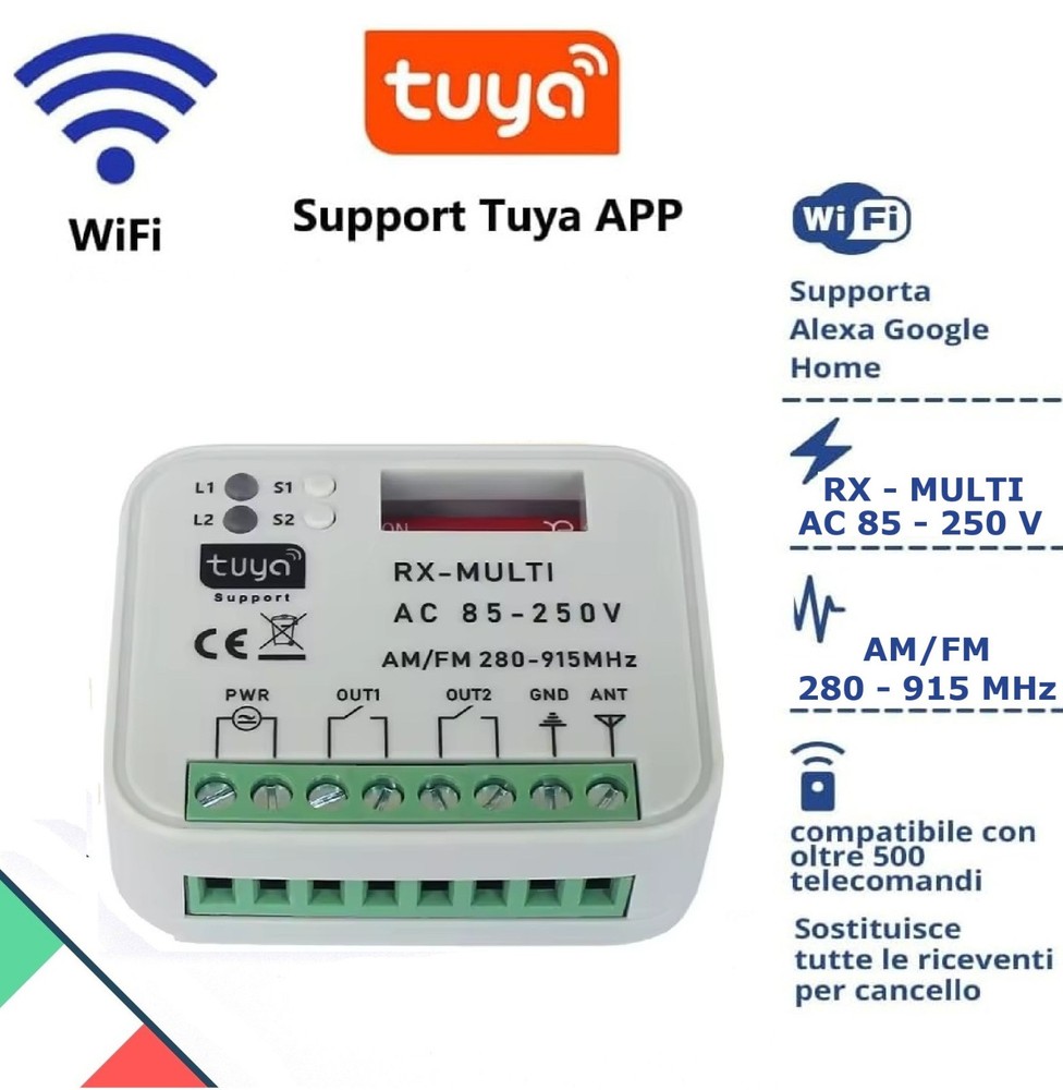 WIFI RECEIVER UNIVERSAL RADIO CONTROL UNIT Automatic Gate APP Alexa Google