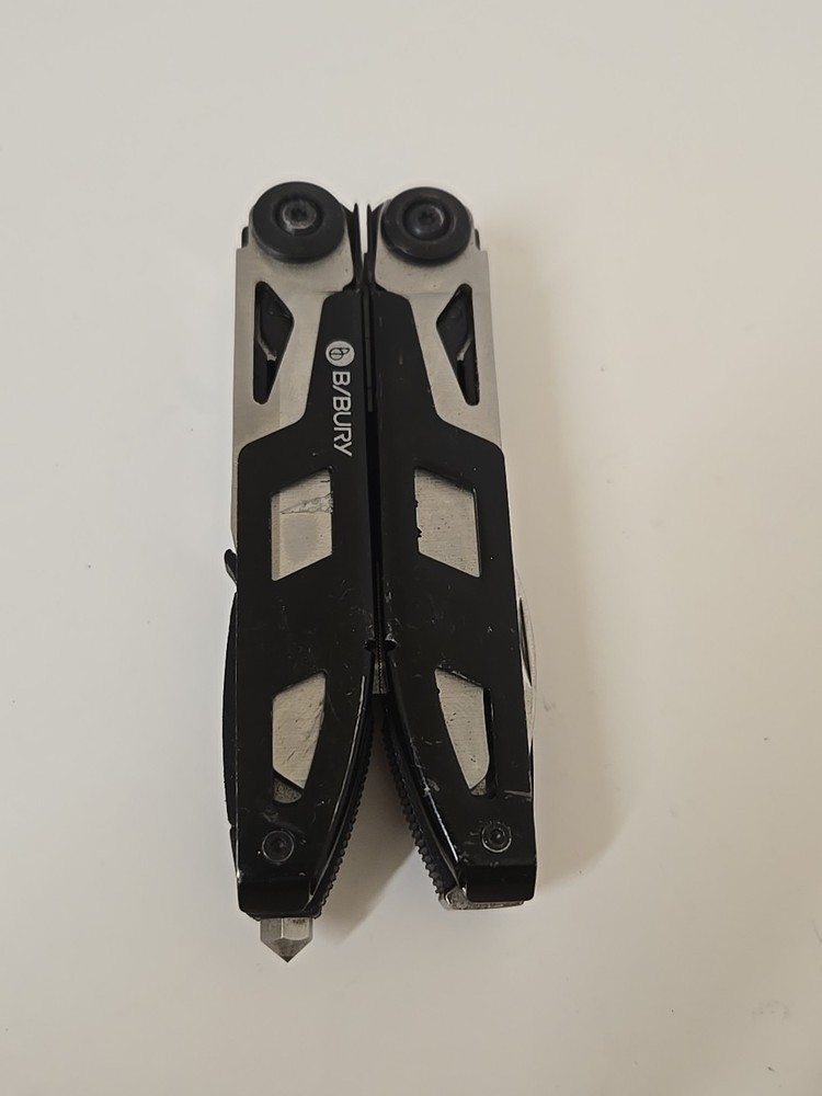 B/Bury Multi-Tool File Pliers Screwdrivers Glass Break