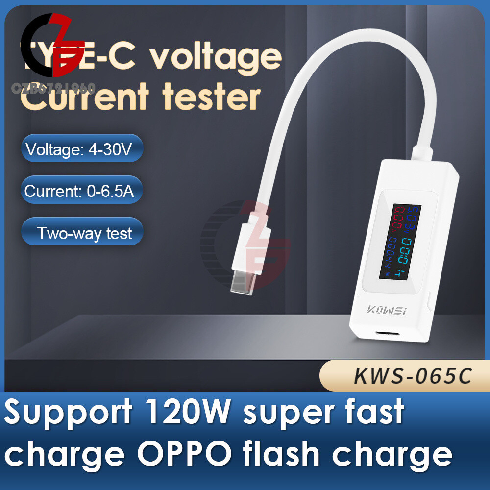 Type-C USB Tester Voltmeter Current Voltage Detector Bidirectional Tester LCD