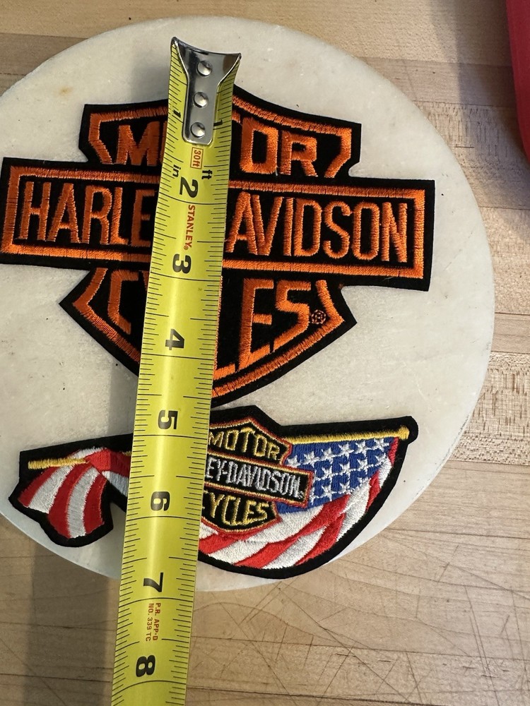 Two Iron-On Patches Harley Davidson