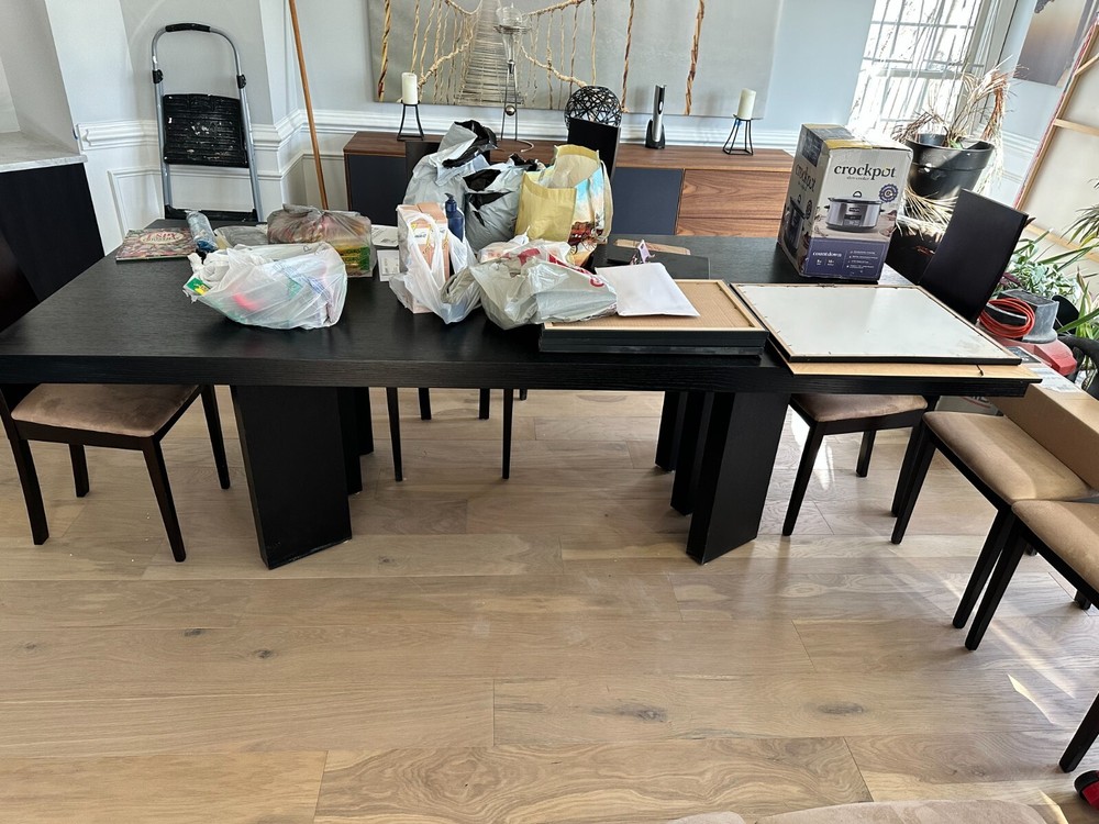dining room table and chair set