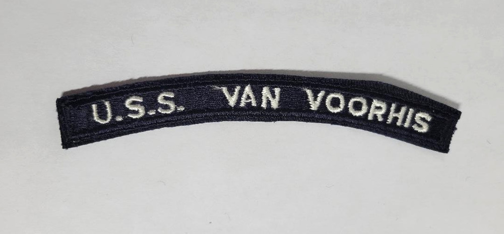 US Navy U.S.S. VAN VOORHIS Dealey-Class Destroyer Escort Arc Tab Segment Patch
