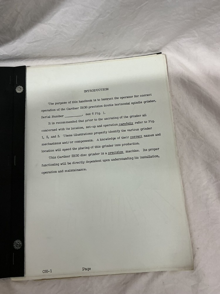 Landis Lund LTD Precision Machine Tools Instruction Book