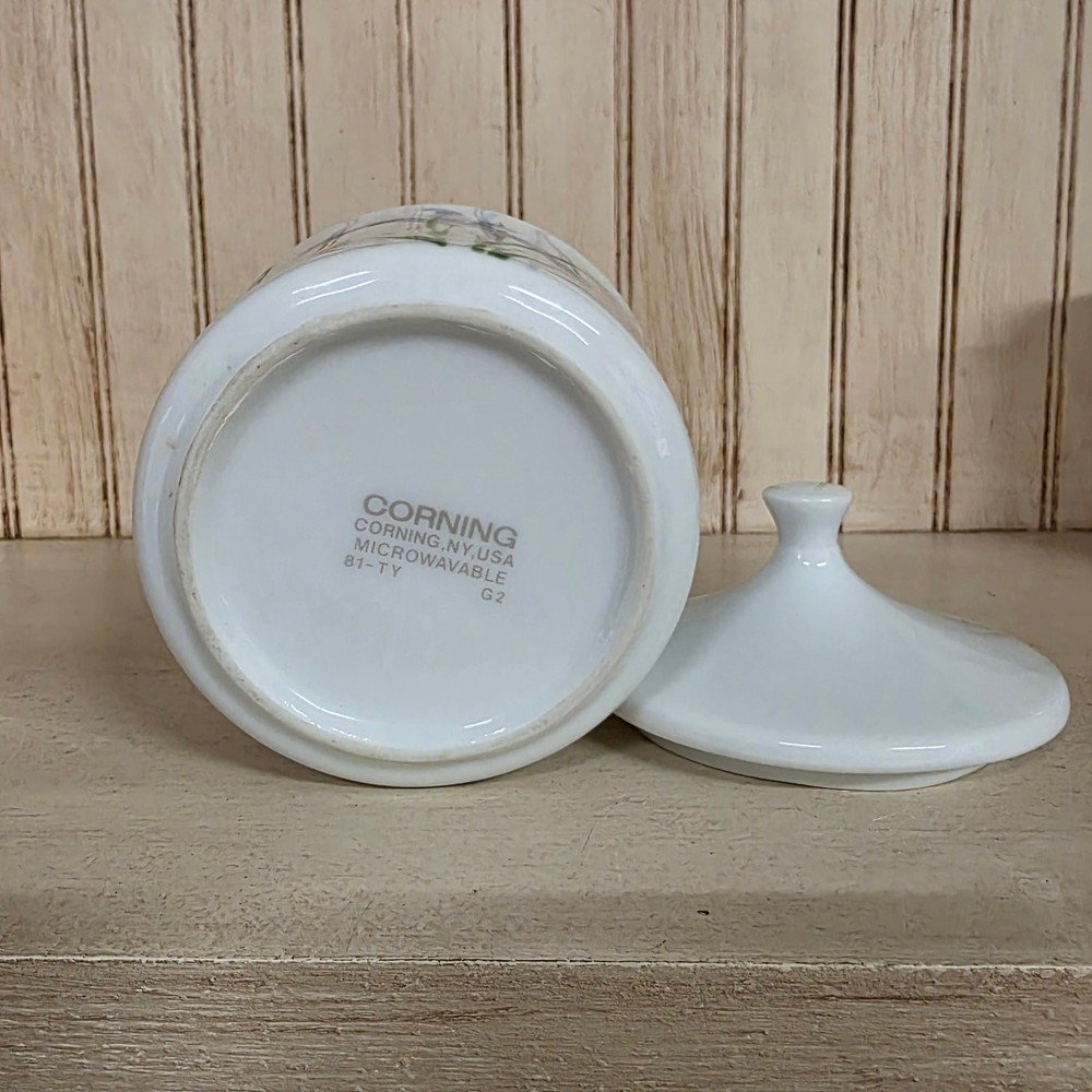 Corelle Shadow Iris Sugar Bowl w/ Lid Floral Replacement