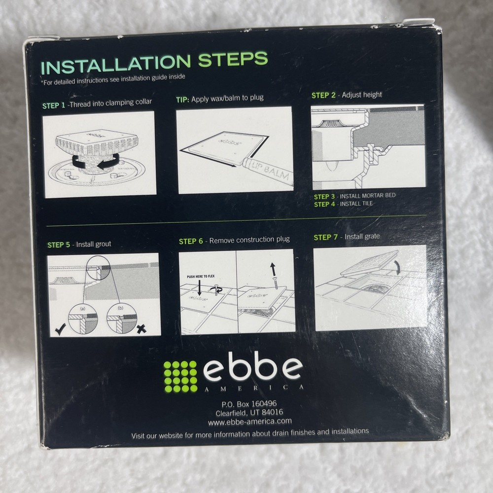 EBBE E4400 DRAIN RISER - BLACK -- Open Box