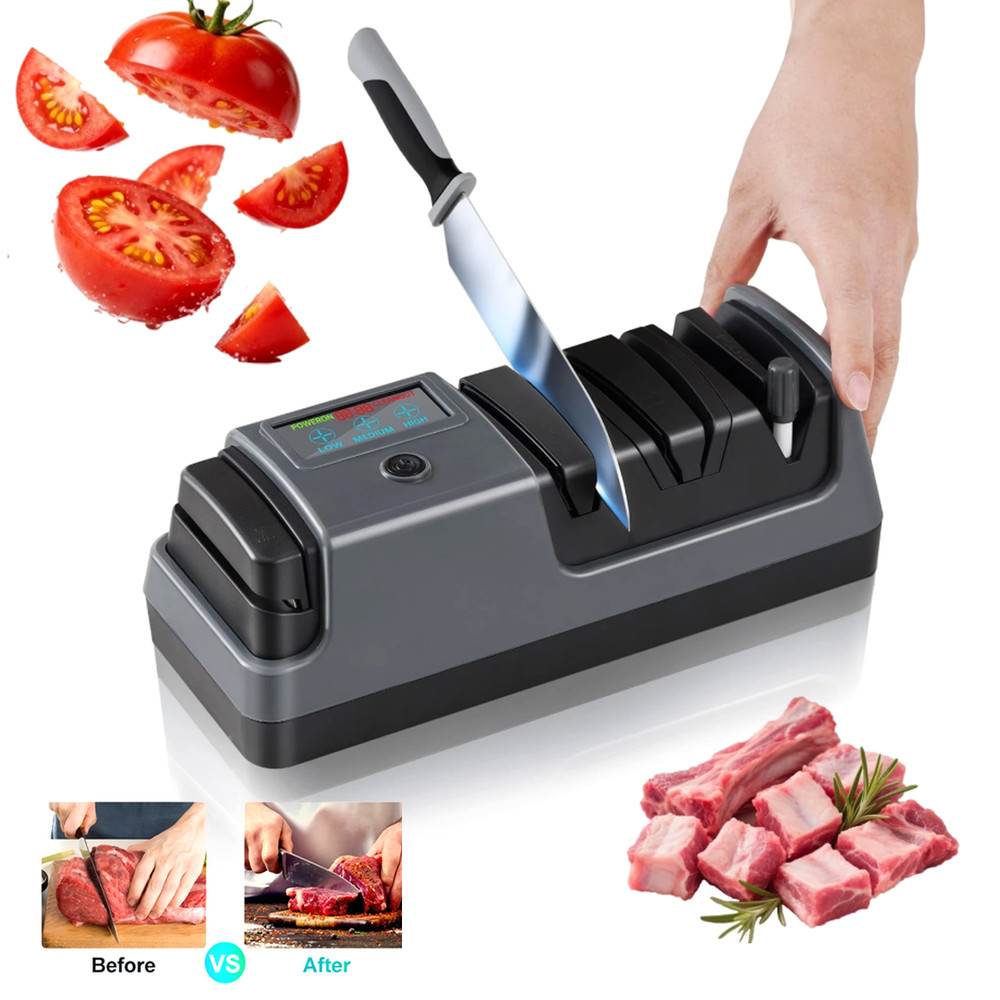 Multi-function 5-in-1 Electric Knife Sharpener-3 Rotational Speed Adjustable US