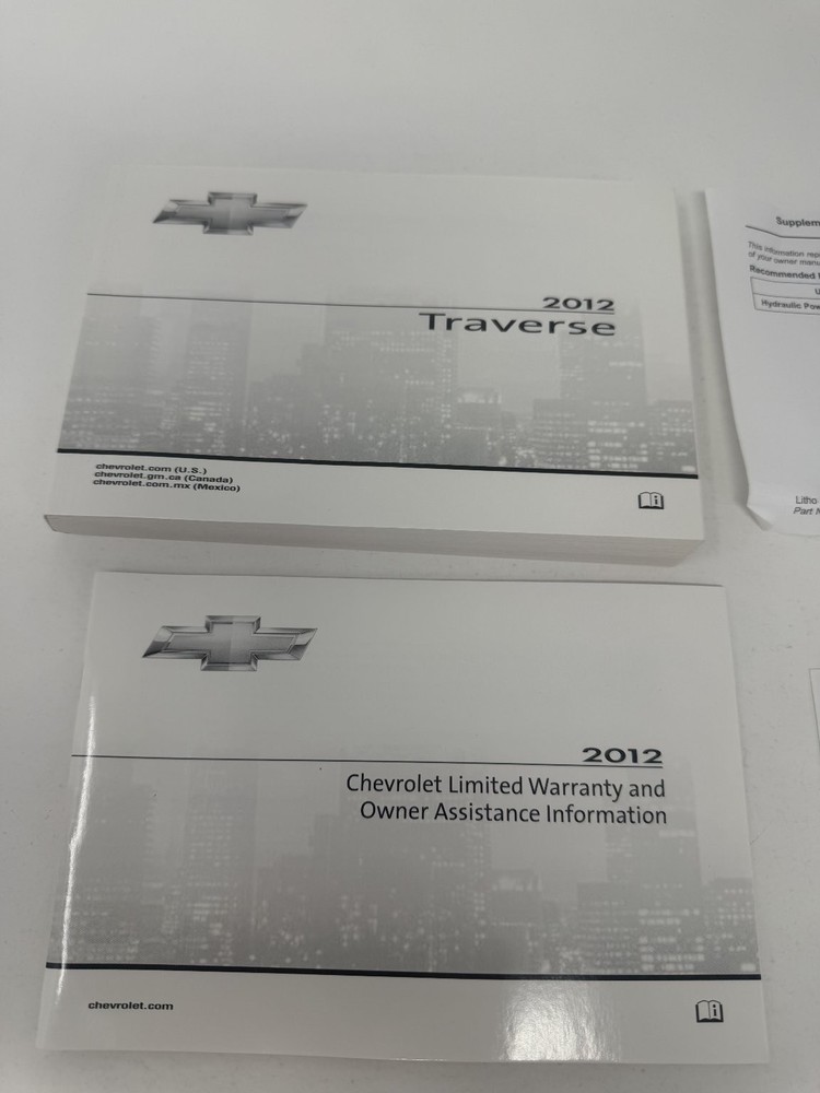 2012 Chevrolet Traverse Owners Manual OEM Complete Set