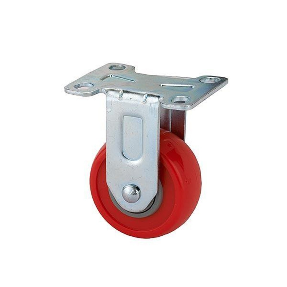 WOODRIVER 2-1/2" Caster Fixed Plate with 4-Hole Mounting 3-3/8" Tall