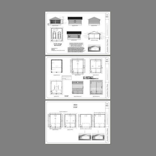 24x28 2-Car Garage -- 672 sqft -- PDF Floor Plan -- Model 1D