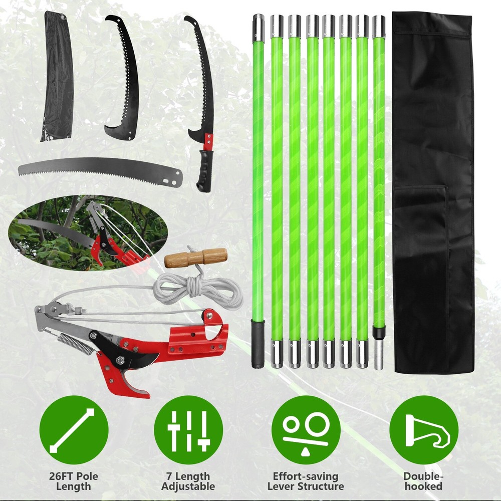 Pole Saw for Tree Trimming,Extendable Tree Pruner w/ Sharp Blade for High Branch