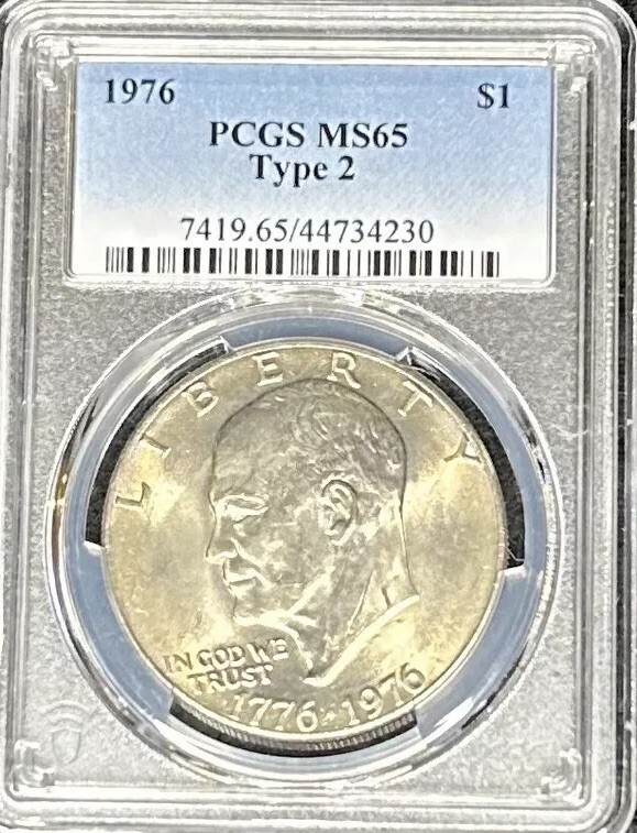 1976-P Type 2 PCGS Grades MS65 Eisenhower Ike Dollar