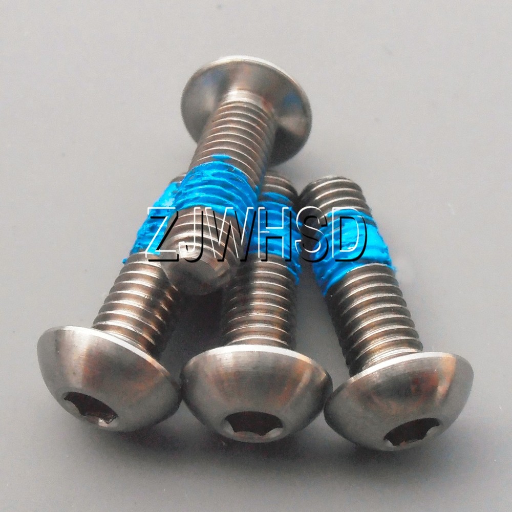 4pcs M5 x 16 Titanium Ti Screw Bolt Allen hex Socket Button head + ThreadLocker