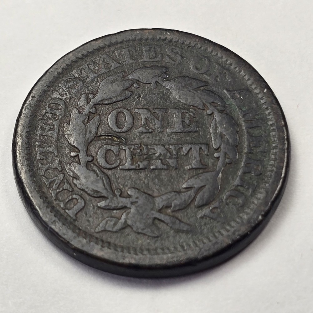 1845 braided hair large cent
