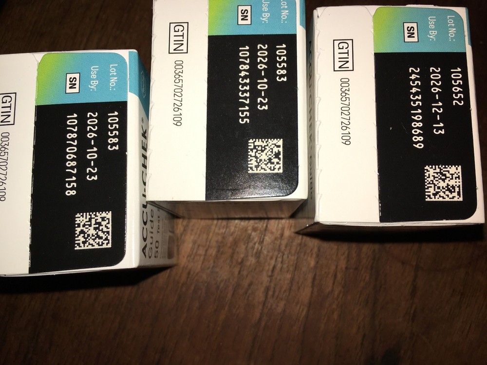 3 boxes ACCU-CHEK Guide 200 Glucose Test Strips Exp 10-26
