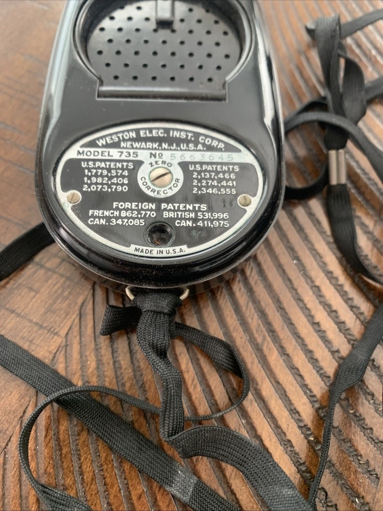 Weston Master II Universal Exposure Light Meter Model 735 Vintage + Leather Case