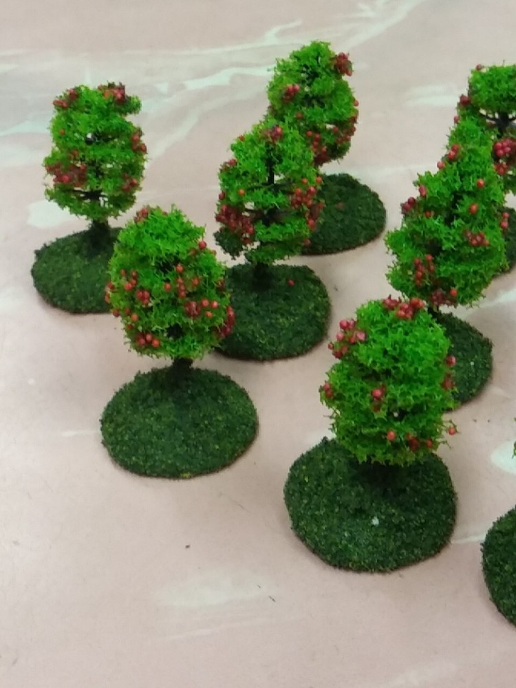 10 based Landscape Model Micro Apple Orchard Trees wargaming scenery terrain 1"