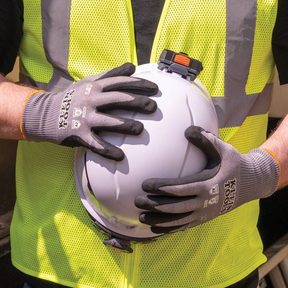 Klein Tools 60584 Knit Dipped Gloves, Cut Level A2, Touchscreen, Medium, 2-Pair