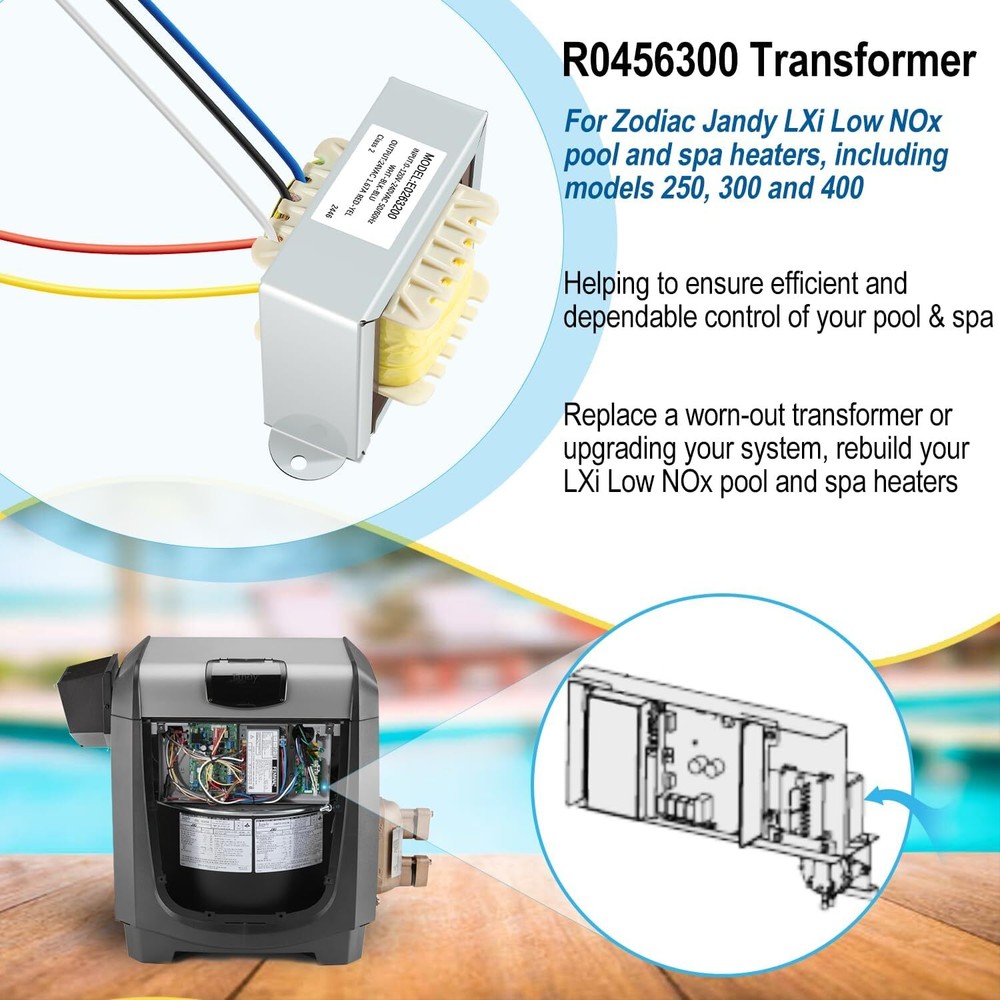 Replacement R0456300 Transformer for Zodiac Jandy LXi Low NOx Pool & Spa Heaters