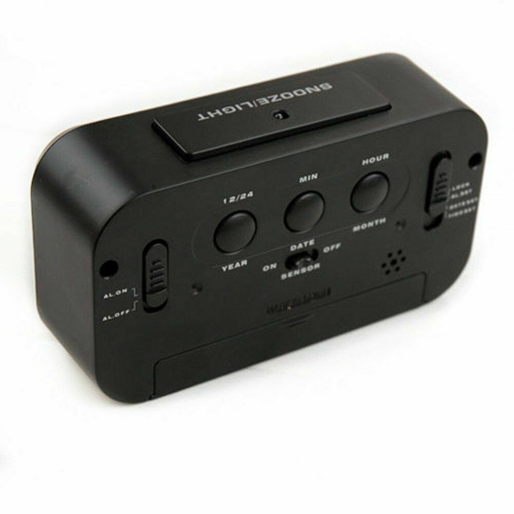 Auto Sensor Large Display Alarm Clock- Low Vision, Night, Light, Bright, Date