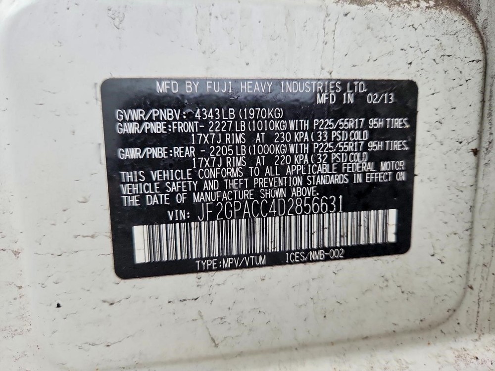 Fuse Box Engine Compartment Fits 12-14 IMPREZA 2129093