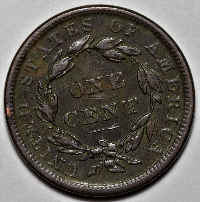 1839 Coronet Head Large Cent - Silly Head - US 1c Copper Coin