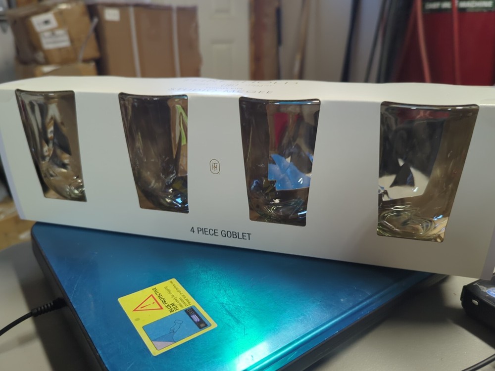 14oz 4pk Footed Goblets - Threshold™ designed with Studio McGee