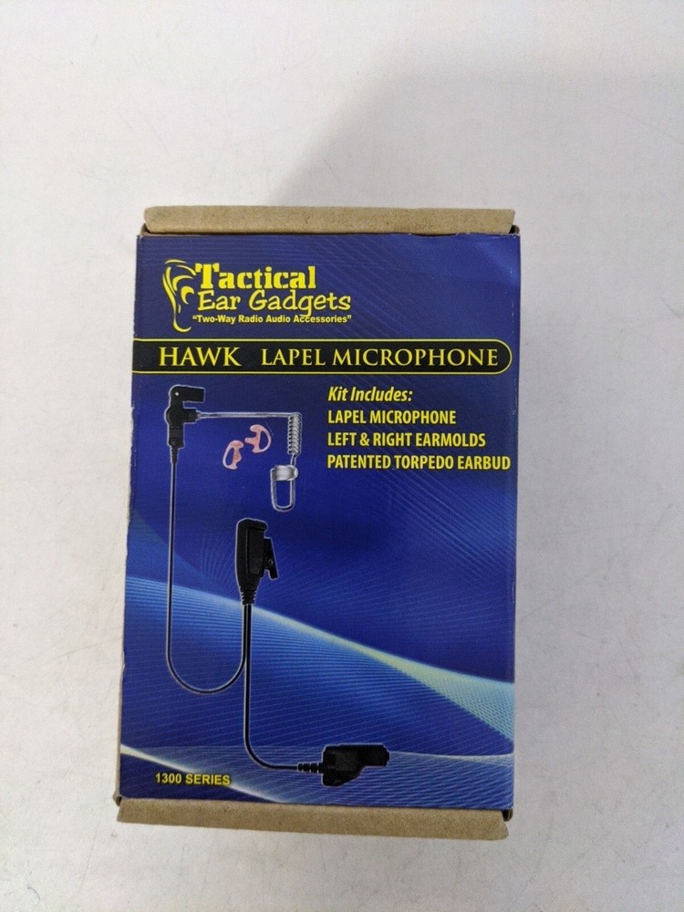 Tactical Ear Gadgets Hawk Lapel Microphone 1300 Series
