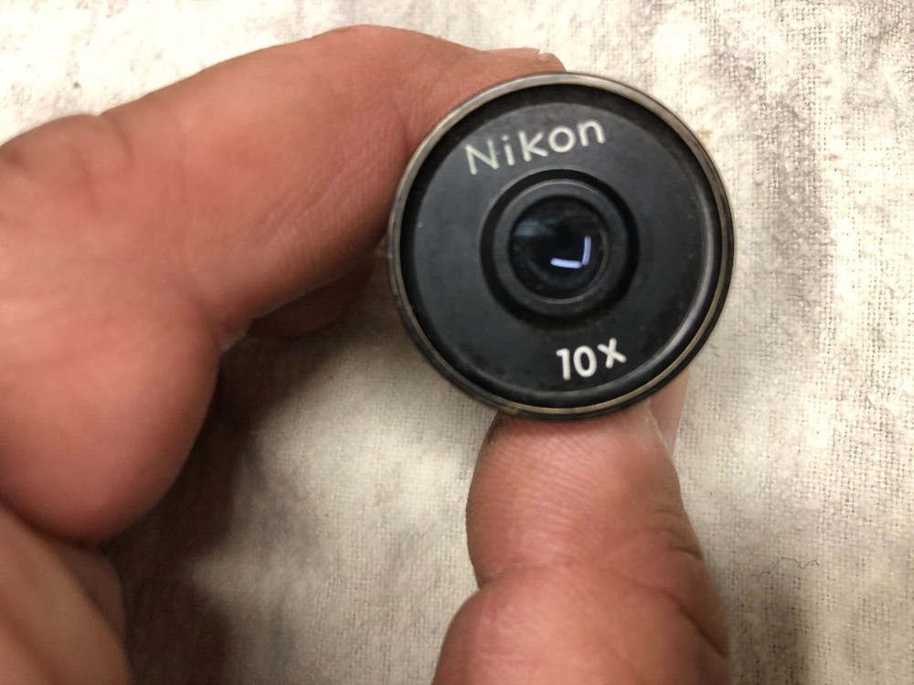 1 Nikon Vintage  10X Microscope Ocular 23mm diameter