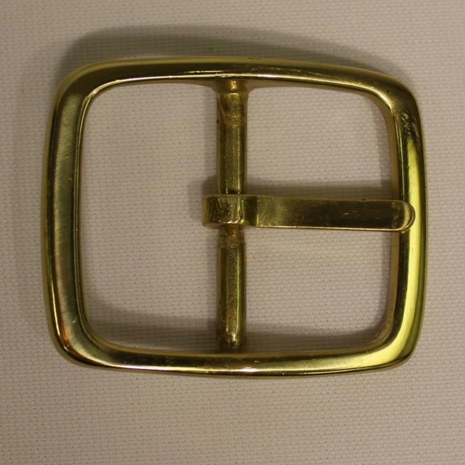 1.25" 32mm Solid Brass Center Bar Belt Buckle