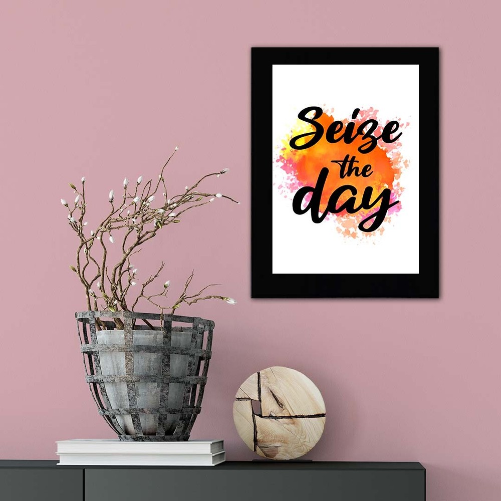 Seize The Day Decorative Wall Plaque (Full Color) | Positive Affirmation