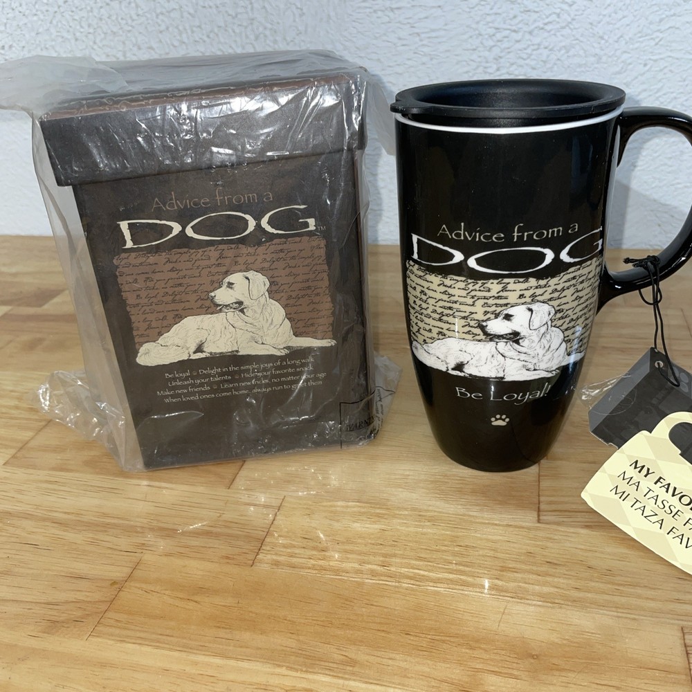 Cypress Home Ceramic Latte Cup - "Advice From A Dog"