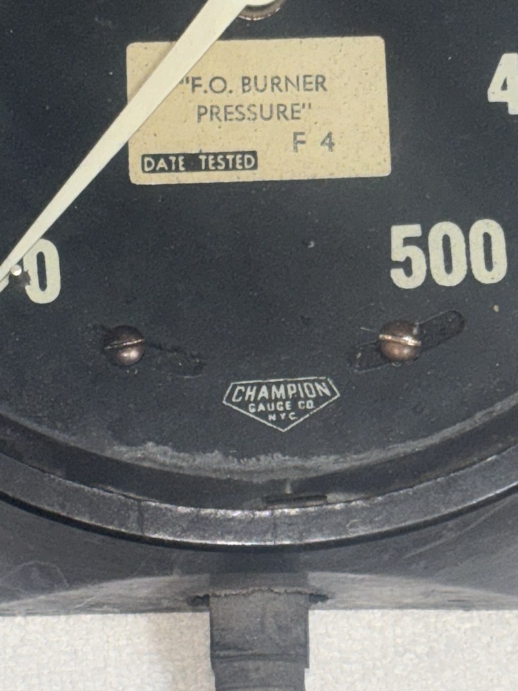 Large Champion FO Burner Pressure Gauge
