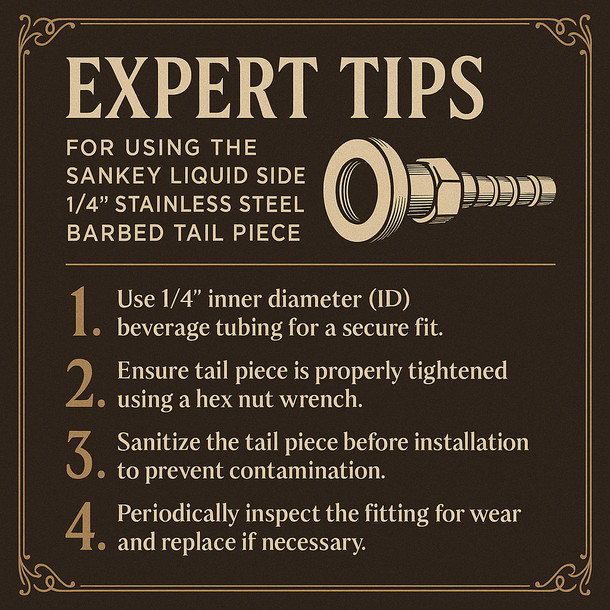 Sankey Sankey Liquid Side 1/4in Stainless Steel Barbed Tail Piece