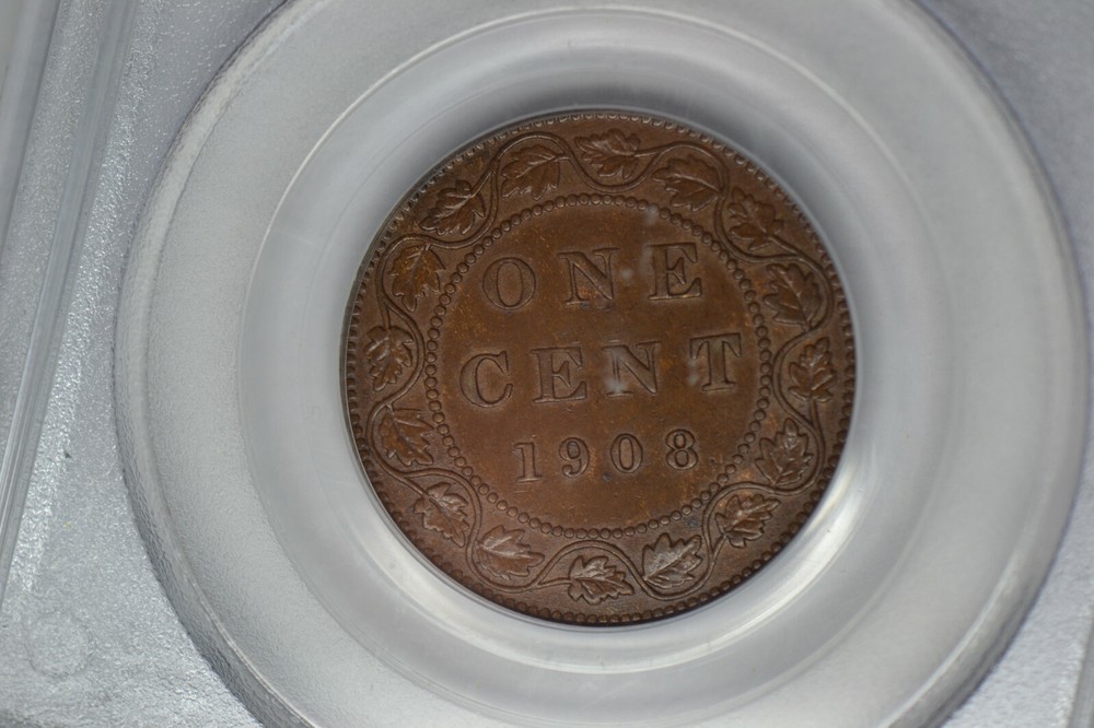 Canada: 1908 Large Cent- PCGS MS-63 BN. Lovely.