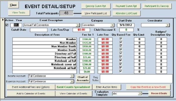 Association / Club full member management application , uses Microsoft Access
