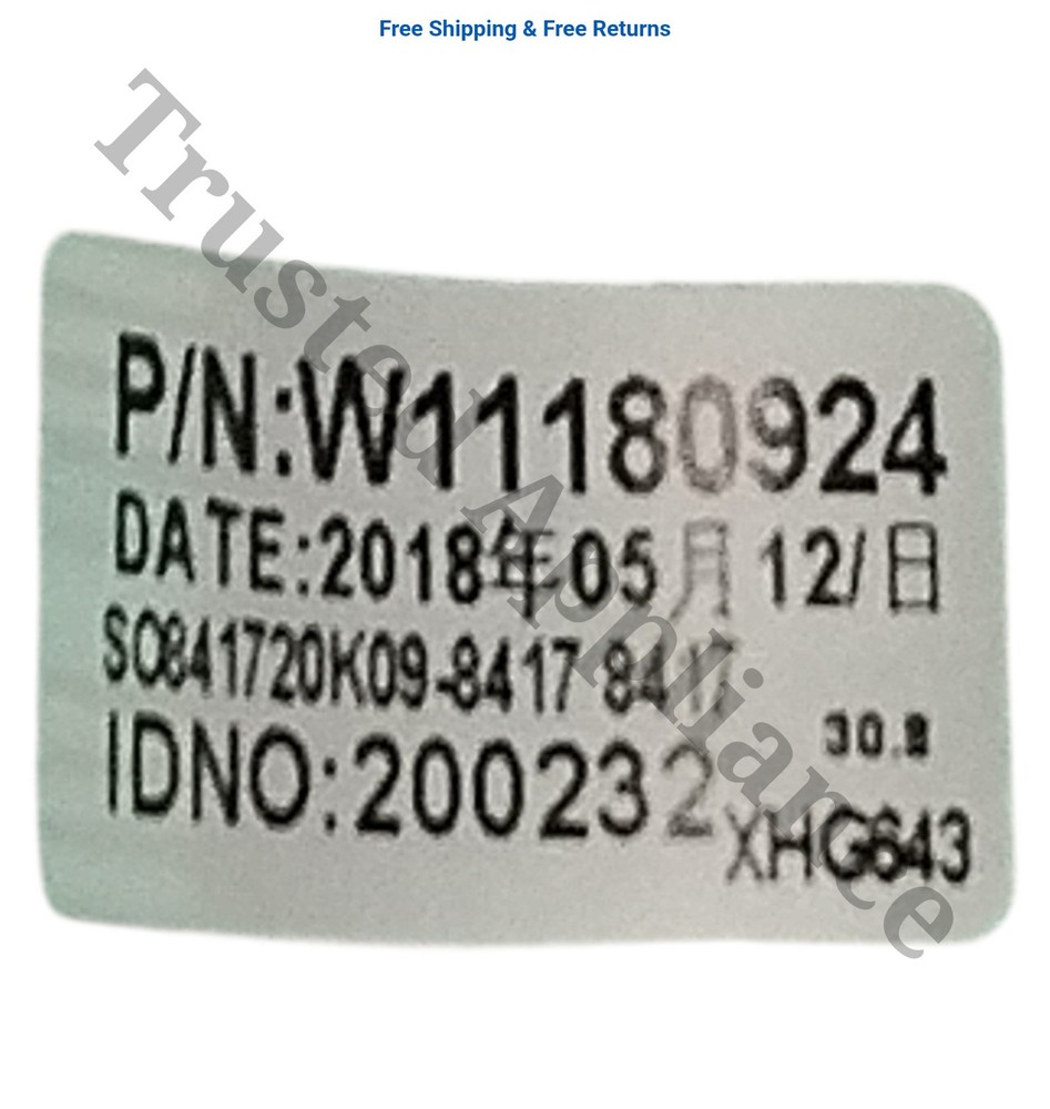 Whirlpool Microwave Control Panel Console W11247222 black