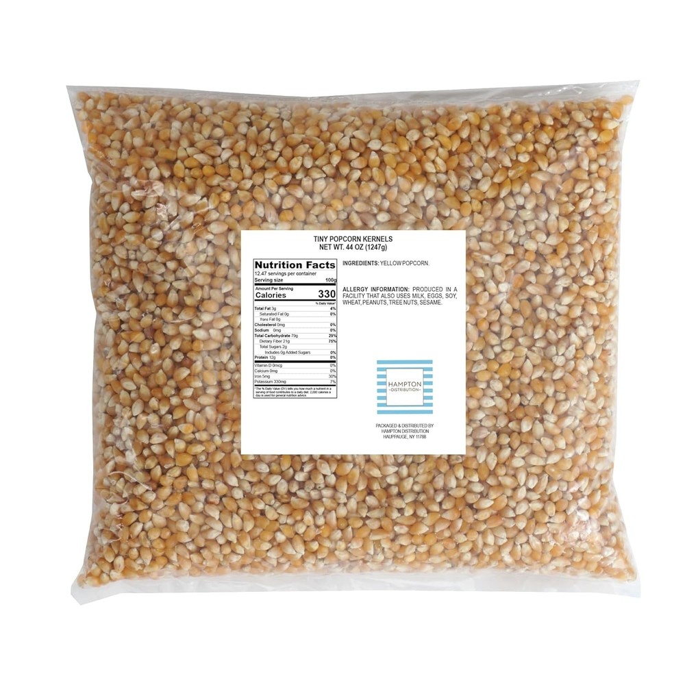 Tiny Kernel Popcorn, 44 Ounce Bulk Bag, The Hampton Popcorn Company