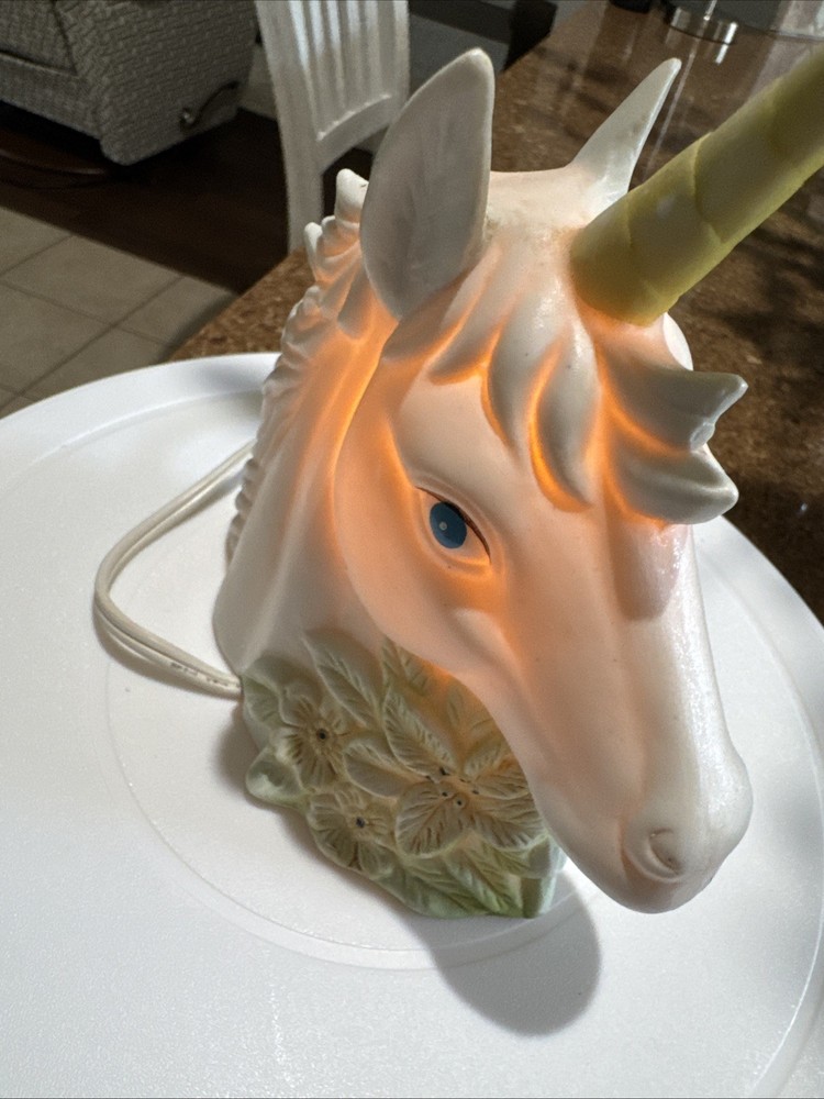 Vintage Ceramic Unicorn Nite Light