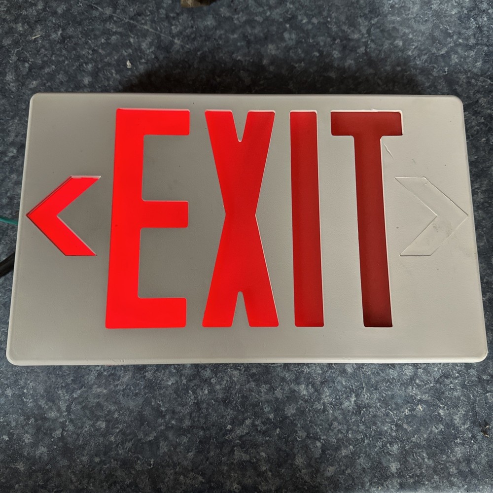 Emergency Exit Sign 110v LED Battery Backup