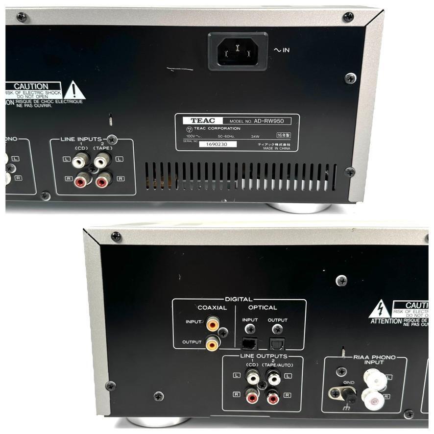 TEAC AD-RW900 CD Compact Disc Recorder Reverse Cassette Deck USB silver