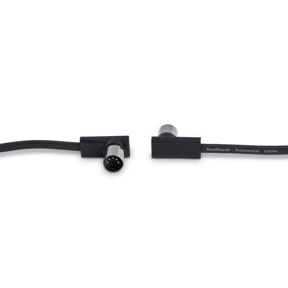 RockBoard Flat Patch MIDI Cable, 500 cm (16.40'), Black, Low-Profile,