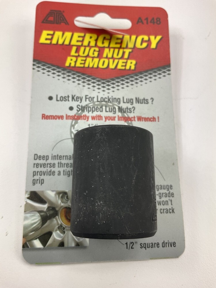 CTA A148 1/2" Drive - 1" Impact Lug Nut Remover Socket - REVERSE THREADS