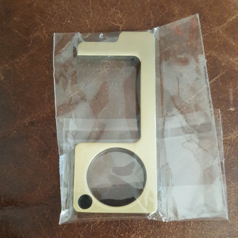 Solid Brass Touchless Antimicrobial Door Opener Hook No Touch Tool Avoid Germs