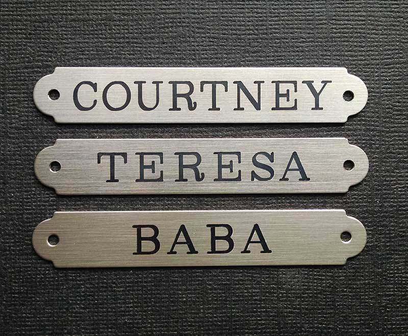 SADDLE PLATE 2 1/2" x 3/8" Custom Engraved Solid Nickel Silver Bridle or Brow